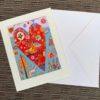 Heart Lovebirds Greeting Card - Image 2