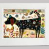 Black Dog Blue Moon Greeting Card