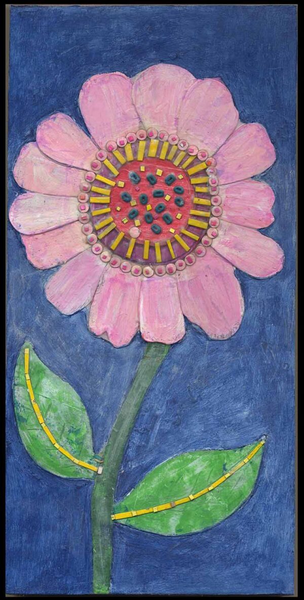 Petra violet pink original 7" x 14" flower painting