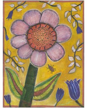 Alina, Flower Honey Sky, Original Mixed Media Painting