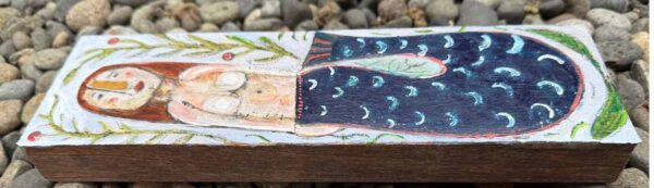 Willa, Mermaid Original Mixed Media Small Painting - Image 3