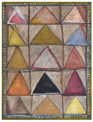 Triangles, Things Keep Changing, 36" x 48" Mixed Media Painting