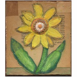 Colette, Yellow Small Flower 4" x 5" painting