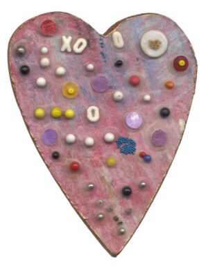 XO Love, Hugs and Kisses Cut Out Heart 3" x 4"